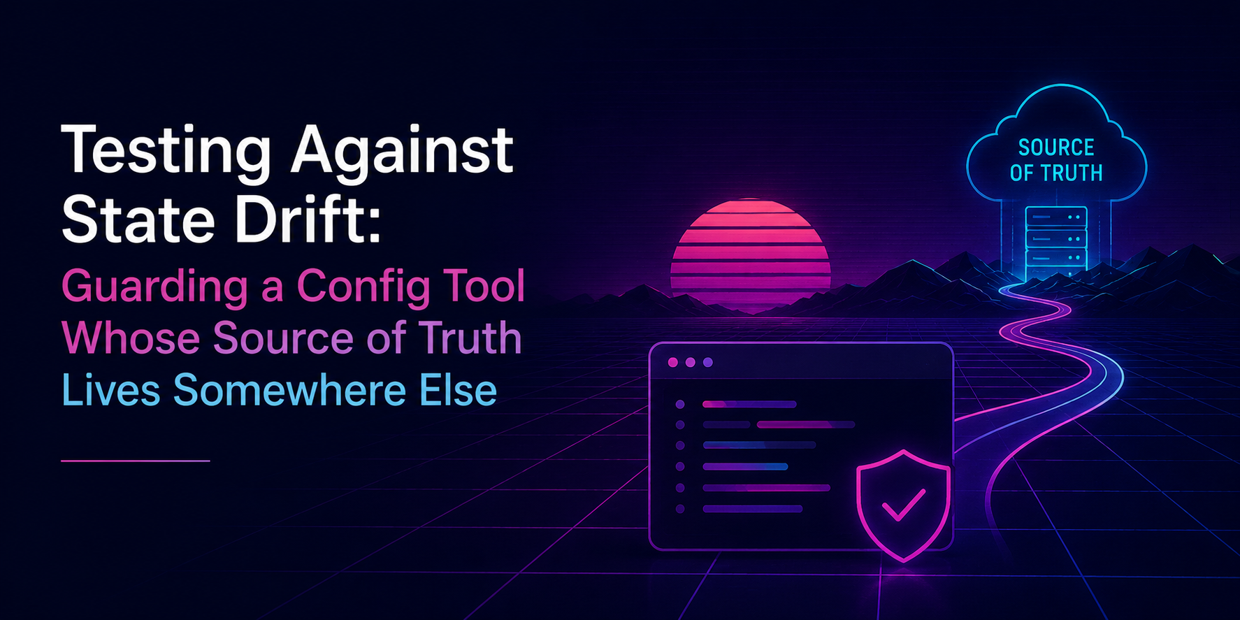 Testing Against State Drift: Guarding a Config Tool Whose Source of Truth Lives Somewhere Else