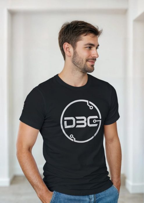 DBC circuit-logo T-shirt, worn